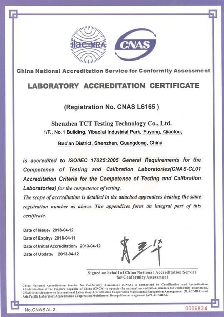 China Freego High-Tech Corporation Limited Co., Ltd. certificaciones