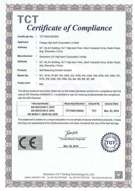 China Freego High-Tech Corporation Limited Co., Ltd. certificaciones