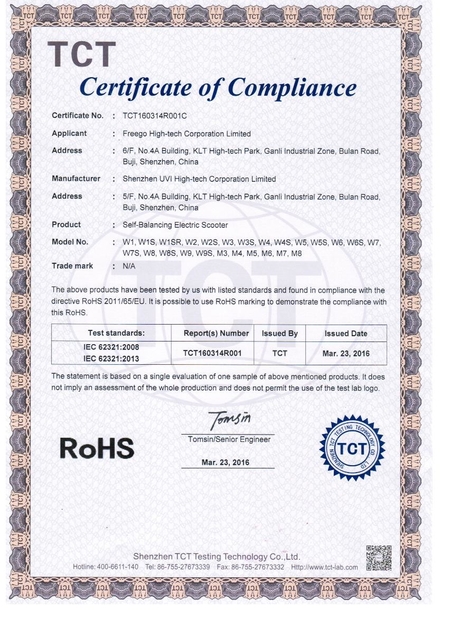 China Freego High-Tech Corporation Limited Co., Ltd. certificaciones